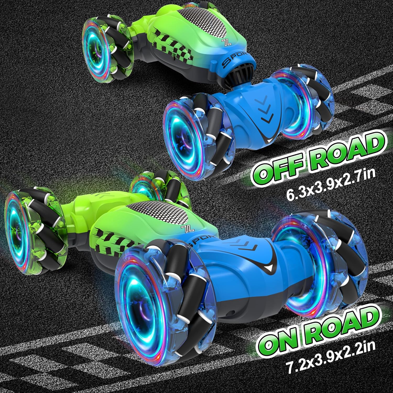 Nitigo Gesture Sensing RC Stunt Car, Toys for Ages 4-12, Gift for Ages 6 7 8 9 10 11 12 Boys and Girls, Remote Control Car, 4WD Transform Drift RC Cars with Lights, Birthday Gift for Kids