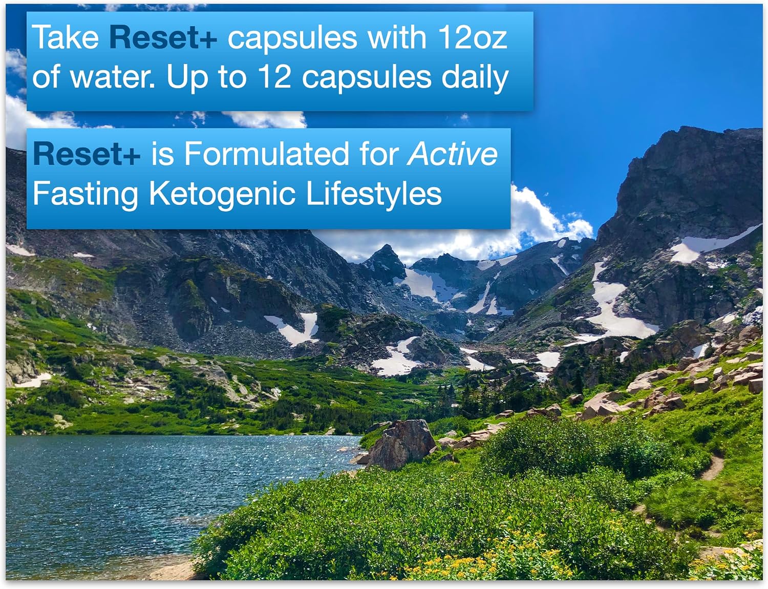 Reset+ Fasting & Keto Electrolyte Energy, 6 High Grade Electrolytes, Himalayan Pink Salt, 8 B Complex Vitamins, Zinc, 72 Trace Minerals, Green Tea Leaf Extract, Green Coffee Bean Extract