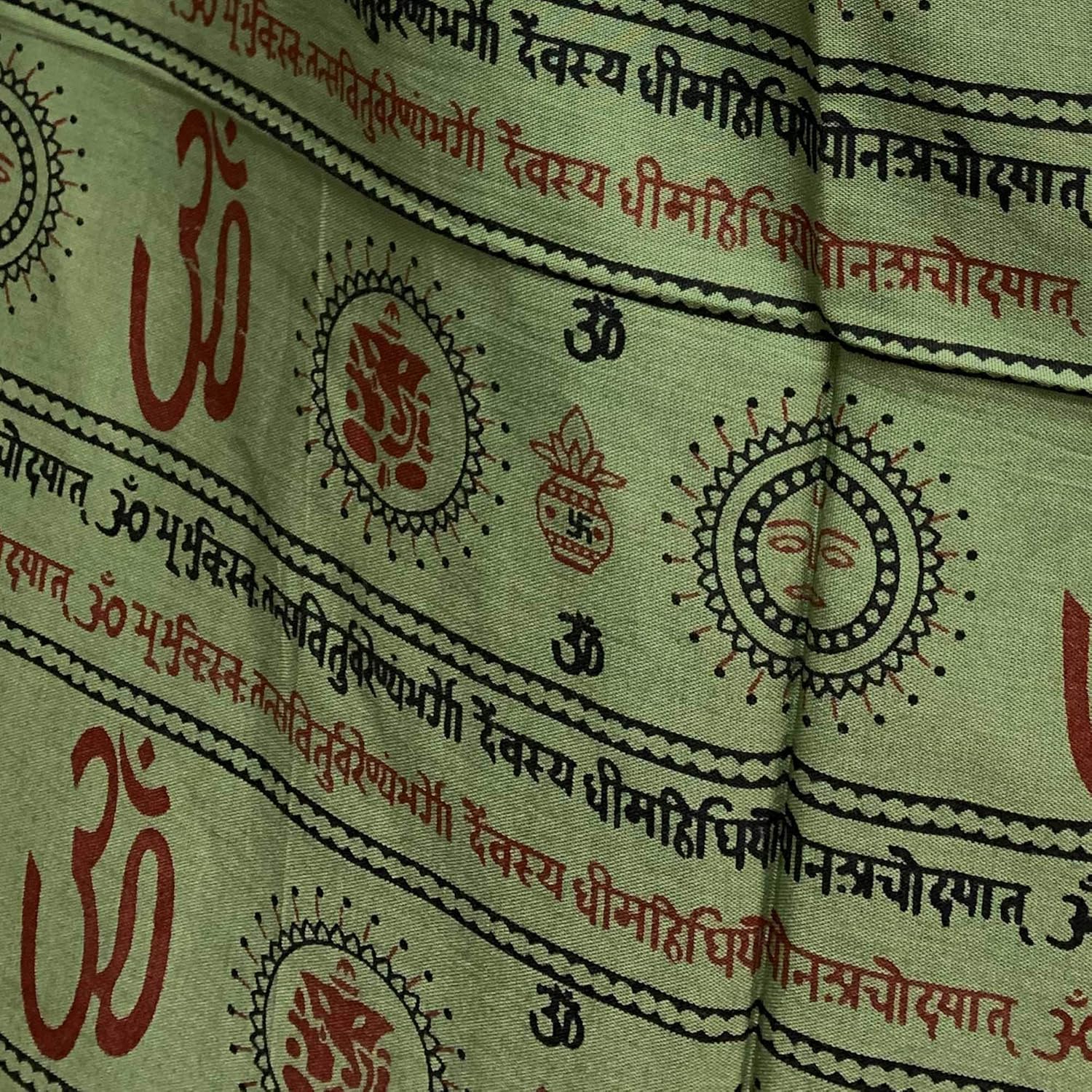 Om/Ohm Yoga Meditation Prayer Gayatri Mantra Large Scarf Shawl Wrap (44" x 80)