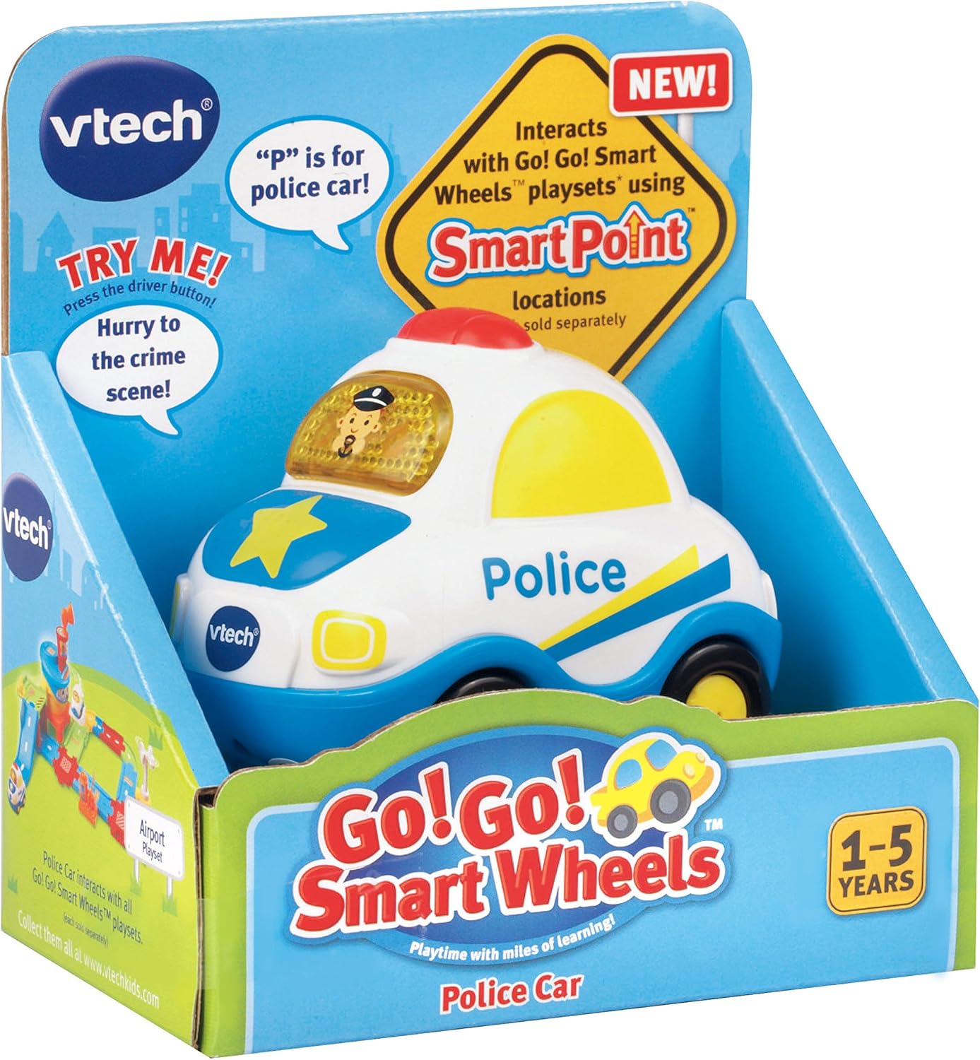 VTech Go! Go! Smart Wheels Police Car image 7 of 8 B005KBXSLW
