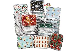 JOYLIGHT Christmas Cookie Plastic Containers With Lids For Gift Giving