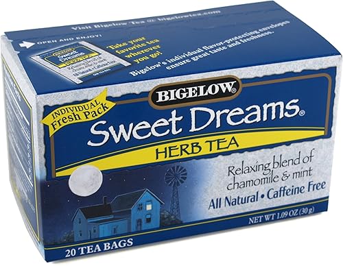 Bigelow Tea Sweet Dreams - Té de hierbas, 20 unidades (el embalaje puede variar)
