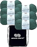 Vista 15 de Lion Brand Heartland Capitol Reef 136-140 (3 cadejos - mismo lote de tinte) Hilo estambre medio #4 acrílico para crochet y tejer con bolsa