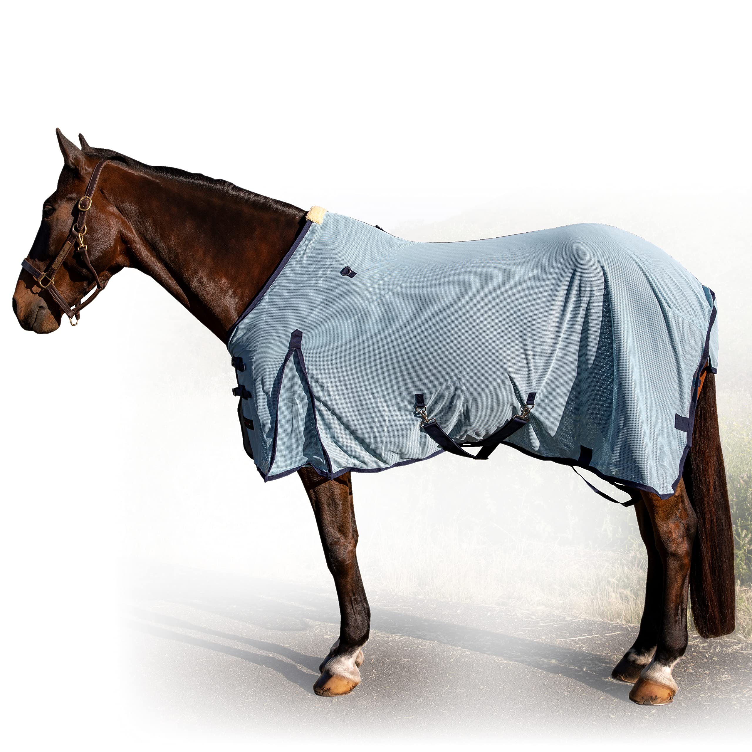 Couverture anti-mouches Theramic PCTFS-Sky 84 soulage les muscles du cheval