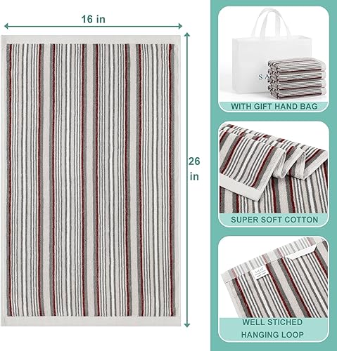 Miniatura 3 de SALAS Toallas de Cocina de Algodón Premium para Secar Platos, Toallas de Mano de Cocina Grandes y Largas, Paños para Platos Gruesos y Altamente Gris