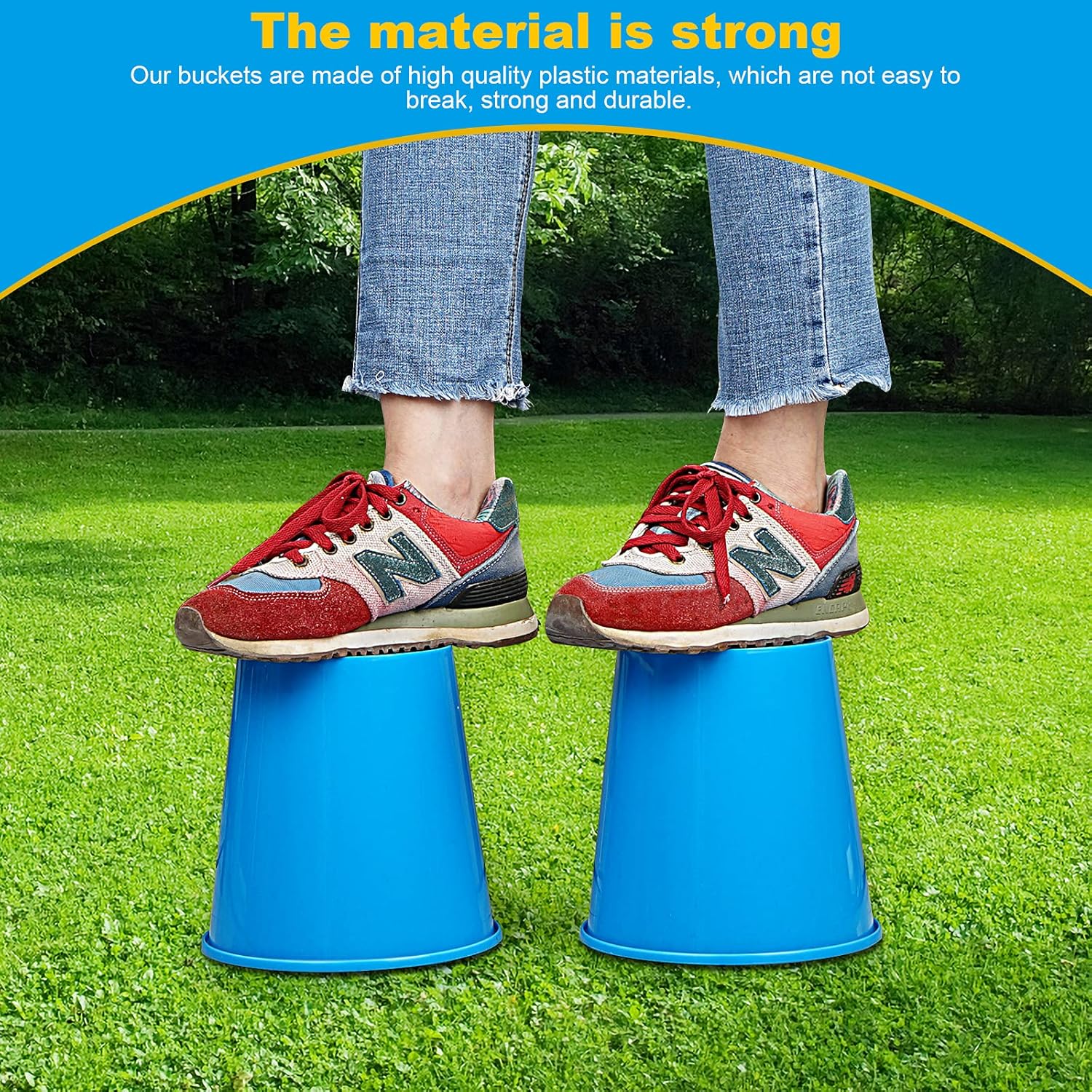 Giant Yard Pong Bucket Game,Throwing Bucket Toss Set for Beach,Pool,Family,Yard,BBQ,Lawn,Indoor,Outdoor Game - Ideal Gift Toy for Boys,Girls,Family,Kids