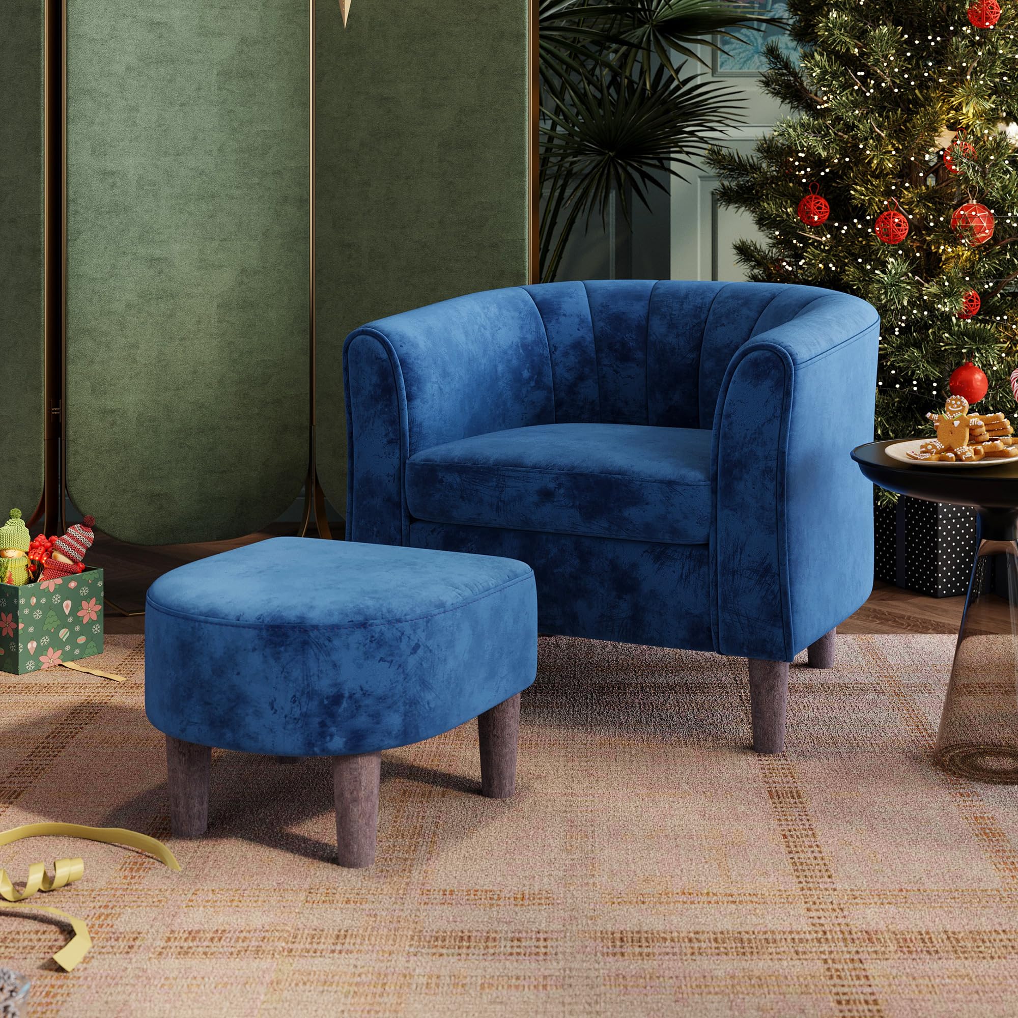 LINSY Accent Chair with Ottoman