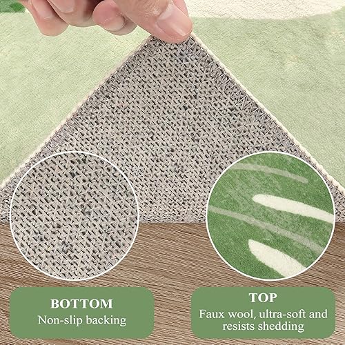 Miniatura 2 de Lukinbox Alfombra de pasillo de hojas de 2 x 6 pies, color verde, lavable, extra larga, tropical, planta Monstera, antideslizante, alfombra