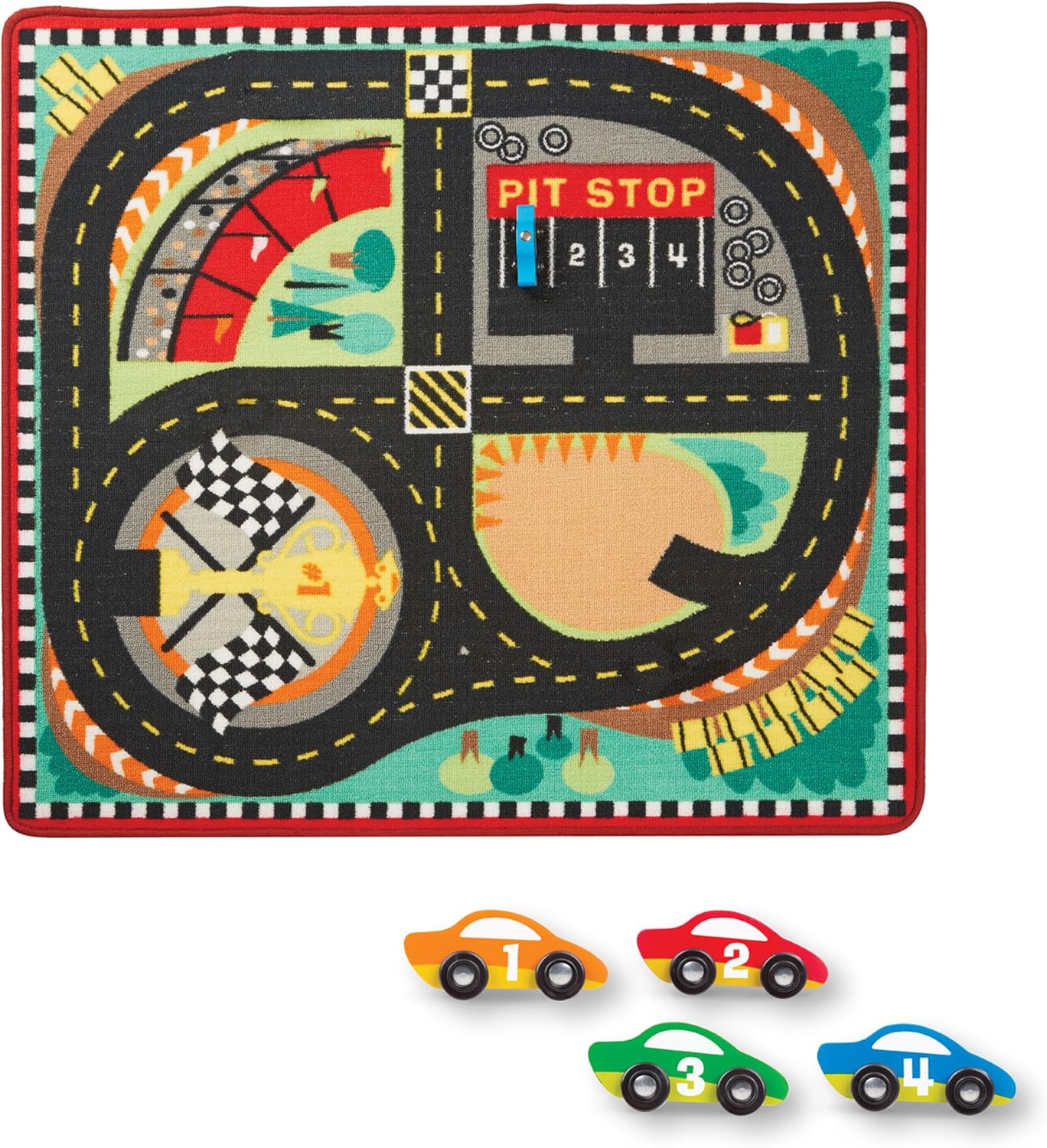 Melissa & Doug Round the Speedway Race Track Rug (FFP)