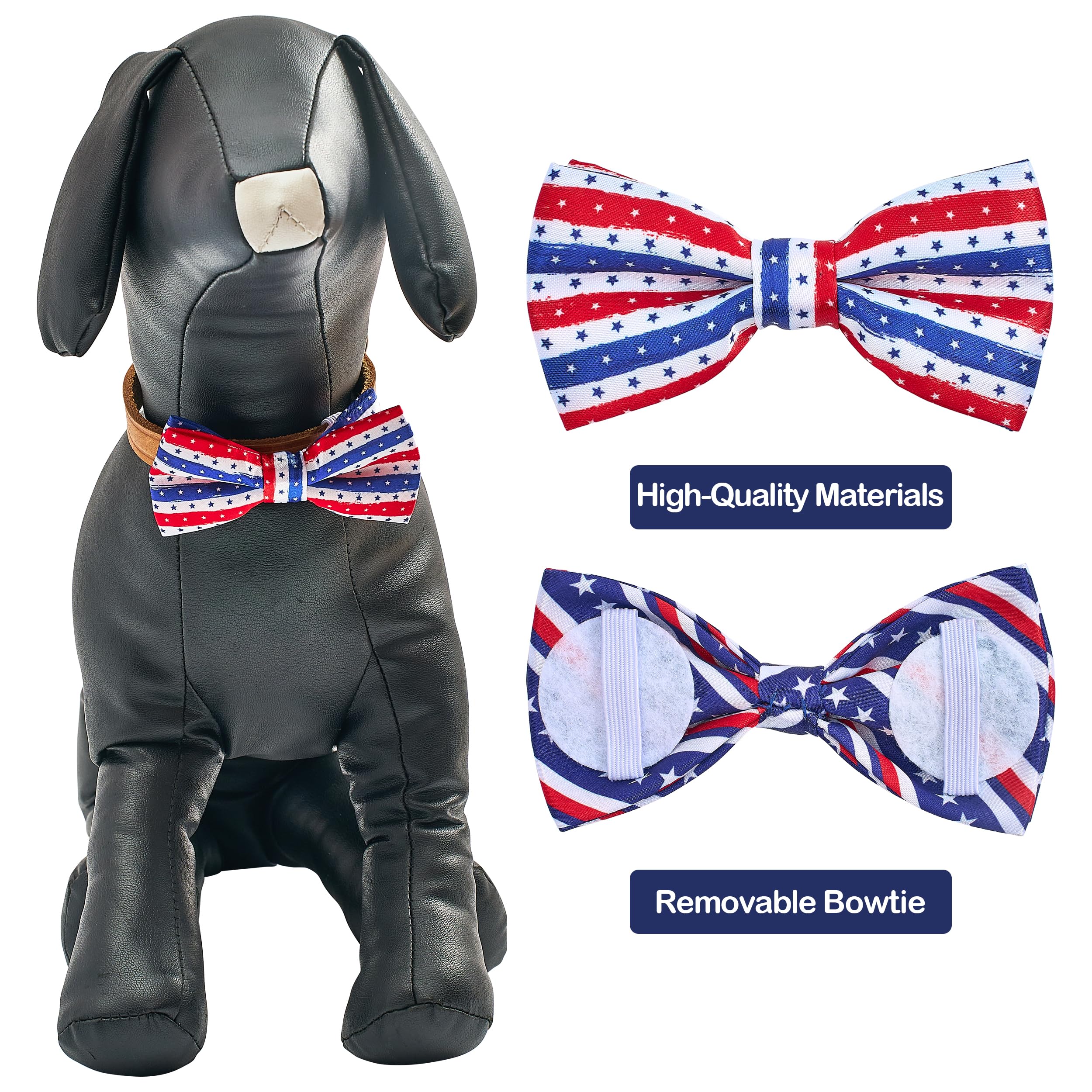 fourth of july dog bow tie