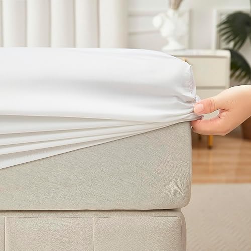 Miniatura 3 de CoCoBedds Sábanas refrescantes tamaño King, rayón derivado del bambú, sábanas de bolsillo extra profundas que se adaptan a colchones de 18 a 24