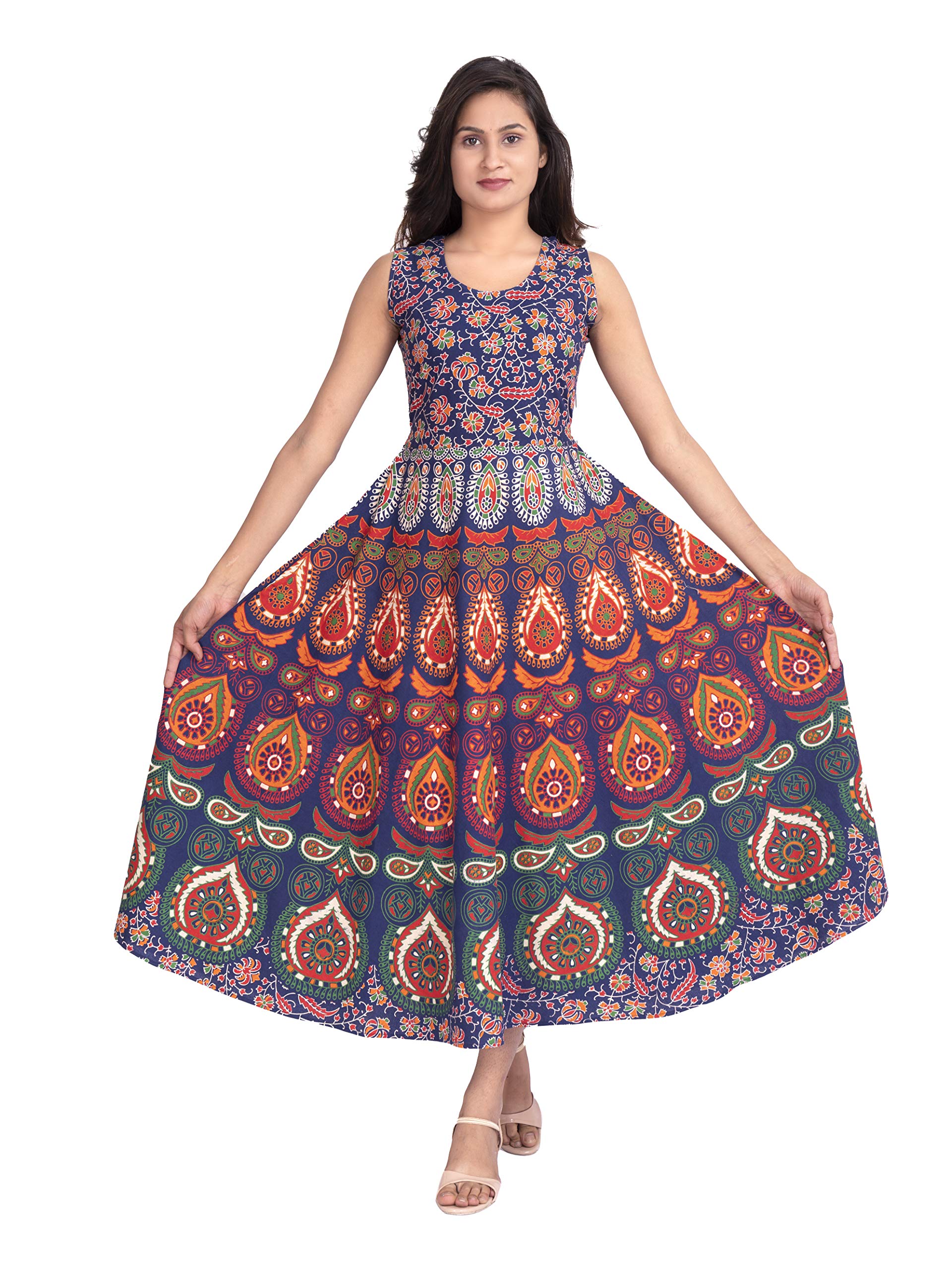 monique Brand Latest Jaipuri Maxi Long top Designer Frock for Women/Girls Traditional Dress-picture-21