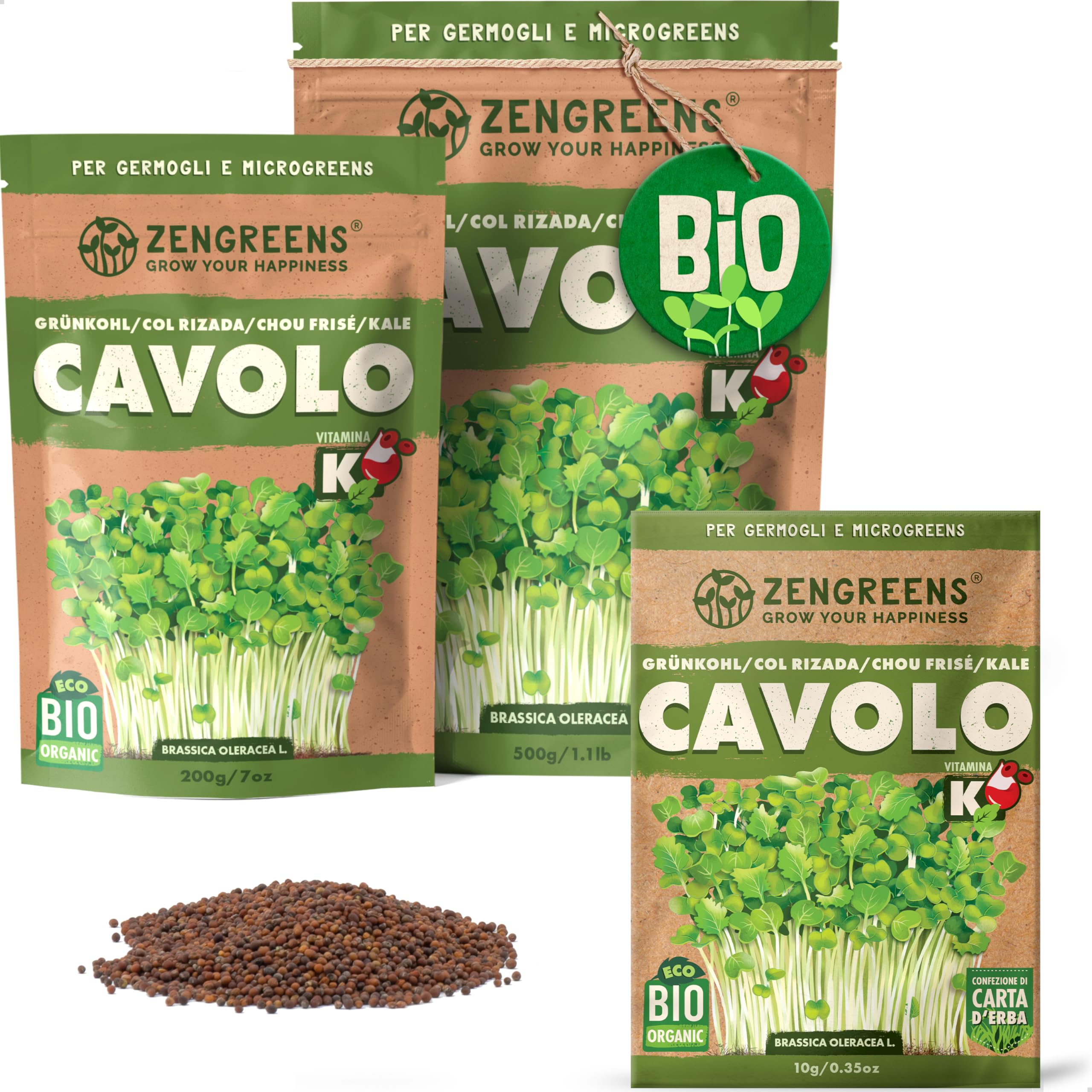 Kit Coltivazione Germogli Zengreens Bio - Con Vasi, Semi, Ciotola E Video Corso, Senza Plastica - Foto 8