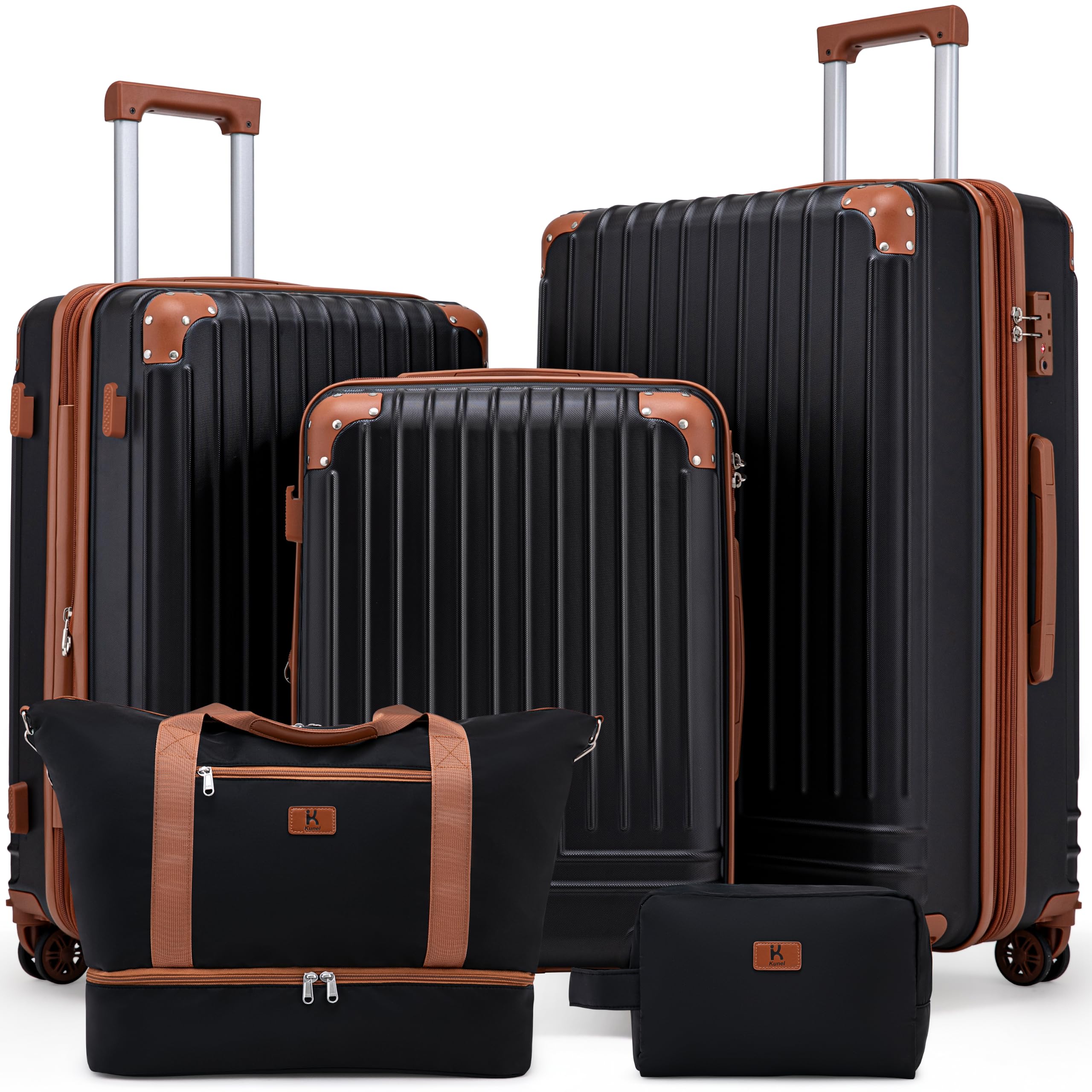 View 1 of ***LARGE SUITCASE BROKEN***

KUNEL Luggage Sets 5 Piece Hardshell Suitcase