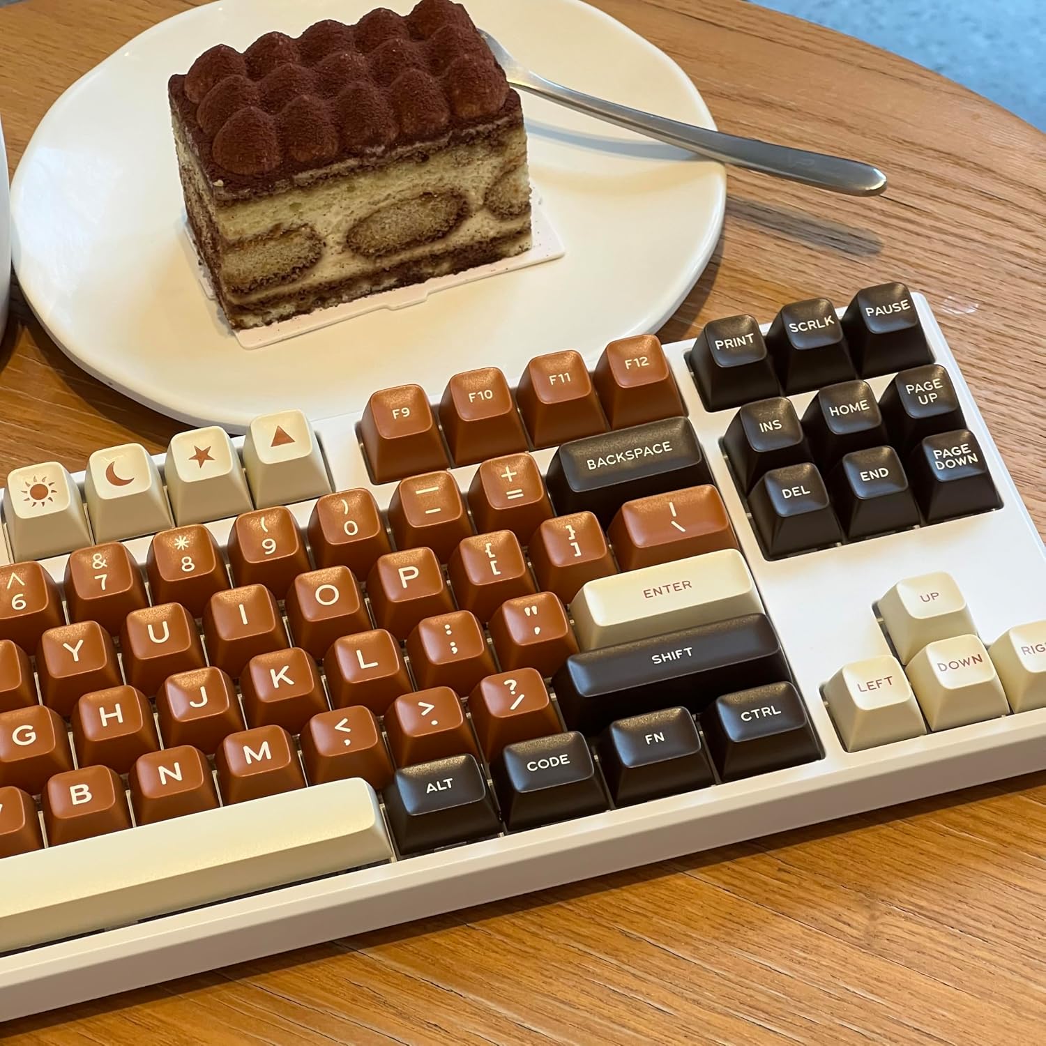 Guffercty kred SA Profile PBT Keycaps Set for Gaming Keyboard(SA Coffee