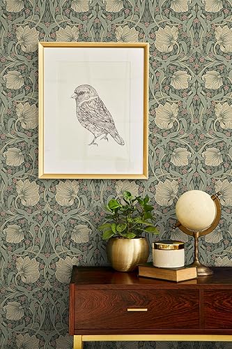 Miniatura 5 de NextWall Papel tapiz floral de pimpinela (Gardenia y salvia)