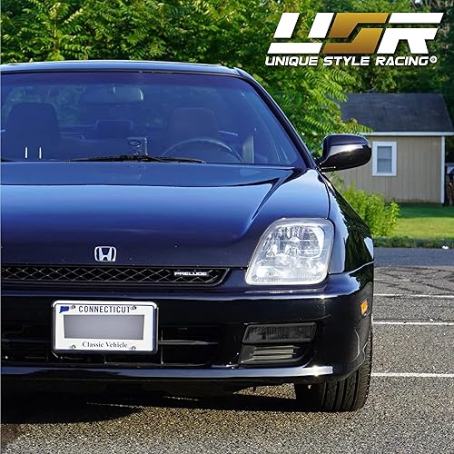 Miniatura 9 de USR DEPO 97-01 Prelude JDM - Juego de faros delanteros con lente transparente (izquierdo + derecho) compatible con Honda Prelude 1997-2001 (2D Coupe)