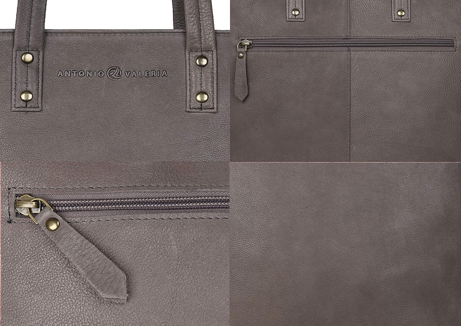 ANTONIO VALERIA Ava Leather Tote/Top Handle Shoulder Bag for Women - Image 5