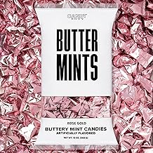 Rose Gold Foil Buttermints - 13 oz. Bag - Approximately 100 Individually Wrapped Mint Candy