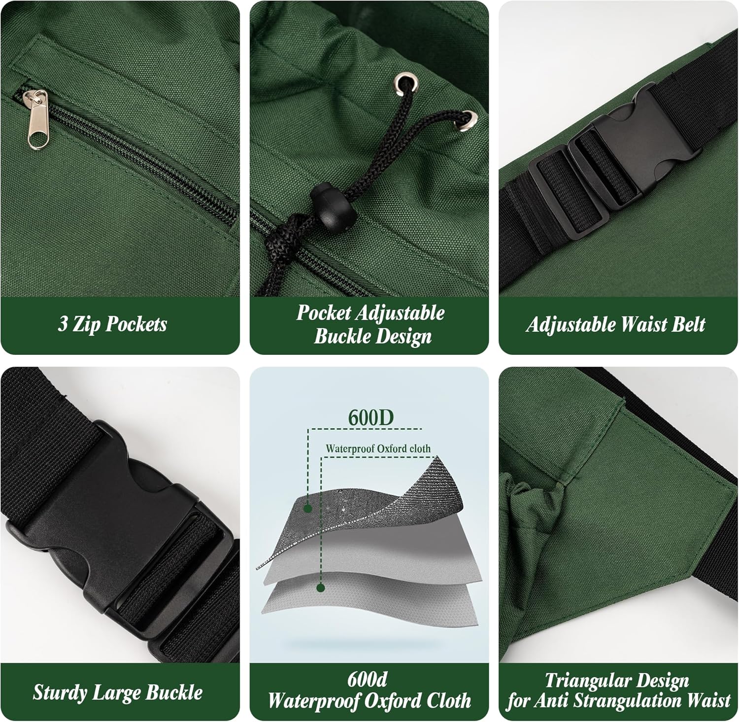 Gardening Apron, Garden Aprons with Pockets & Drawstring Bag, Waterproof 600D Fruit Storage Harvest Picking Apron Pouch for Women & Men - Image 3