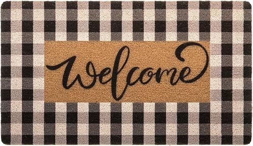 Felpudos de bienvenida de Navidad, tapetes de fibra de coco  Tapete antideslizante para puerta delantera, estación, invierno, Navidad, vacaciones,