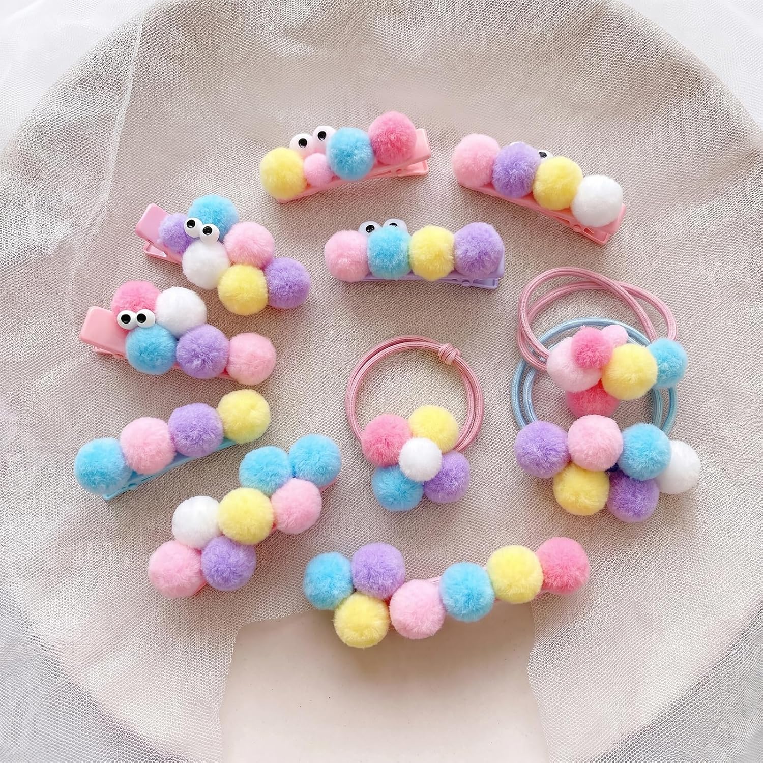 200 PCS Pompoms for Crafts 0.6 Inch Multicolor Pom Poms Balls Bulk Fluffy Pom Pom Balls Fuzzy Pompom Puff Ball for Craft Holiday Crafts Making DIY Miniature Decorations Home Decorations
