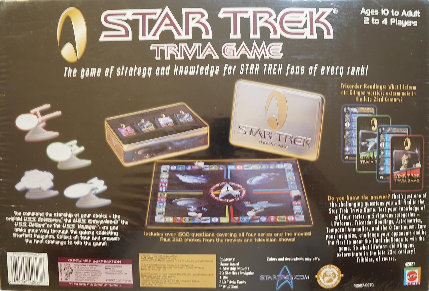 Star Trek Trivia Game in large collectible tin
