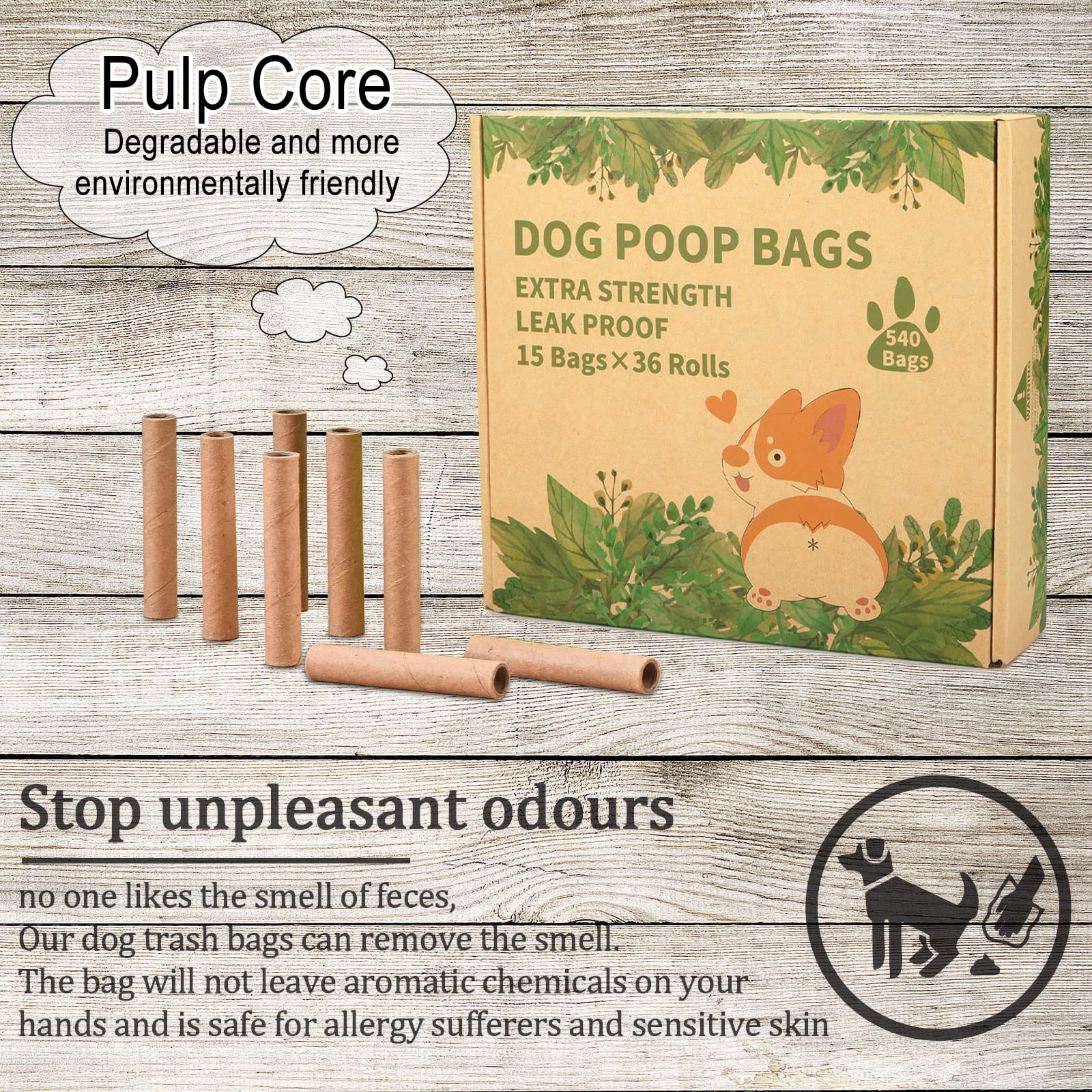 Sacchetti Per Escrementi Cane - 540 Bustine Spesse E Impermeabili Con Dispenser E Portarotoli - Foto 9