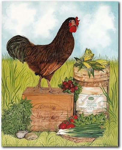 Miniatura 1 de Póster de gallo con diseño de gallina Plymouth 160 x 200in