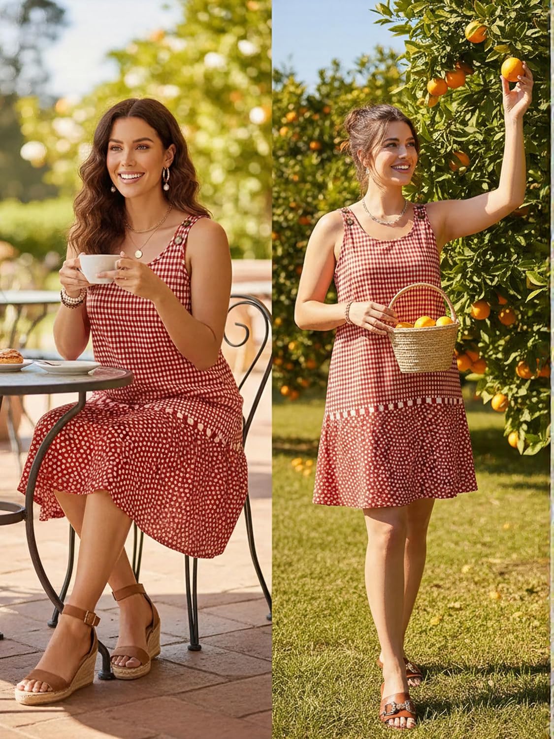 ETCYY NEW Womens Sleeveless Summer Dresses 2026 Cusual U Neck Sundresses Striped Printed Short Dress with Pocket - Image 4