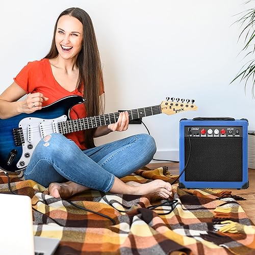 Miniatura 34 de LyxPro Amplificador de guitarra eléctrica de 60 vatios Combo de estudio de estado sólido y amplificador de escenario con altavoz de 10 pulgadas