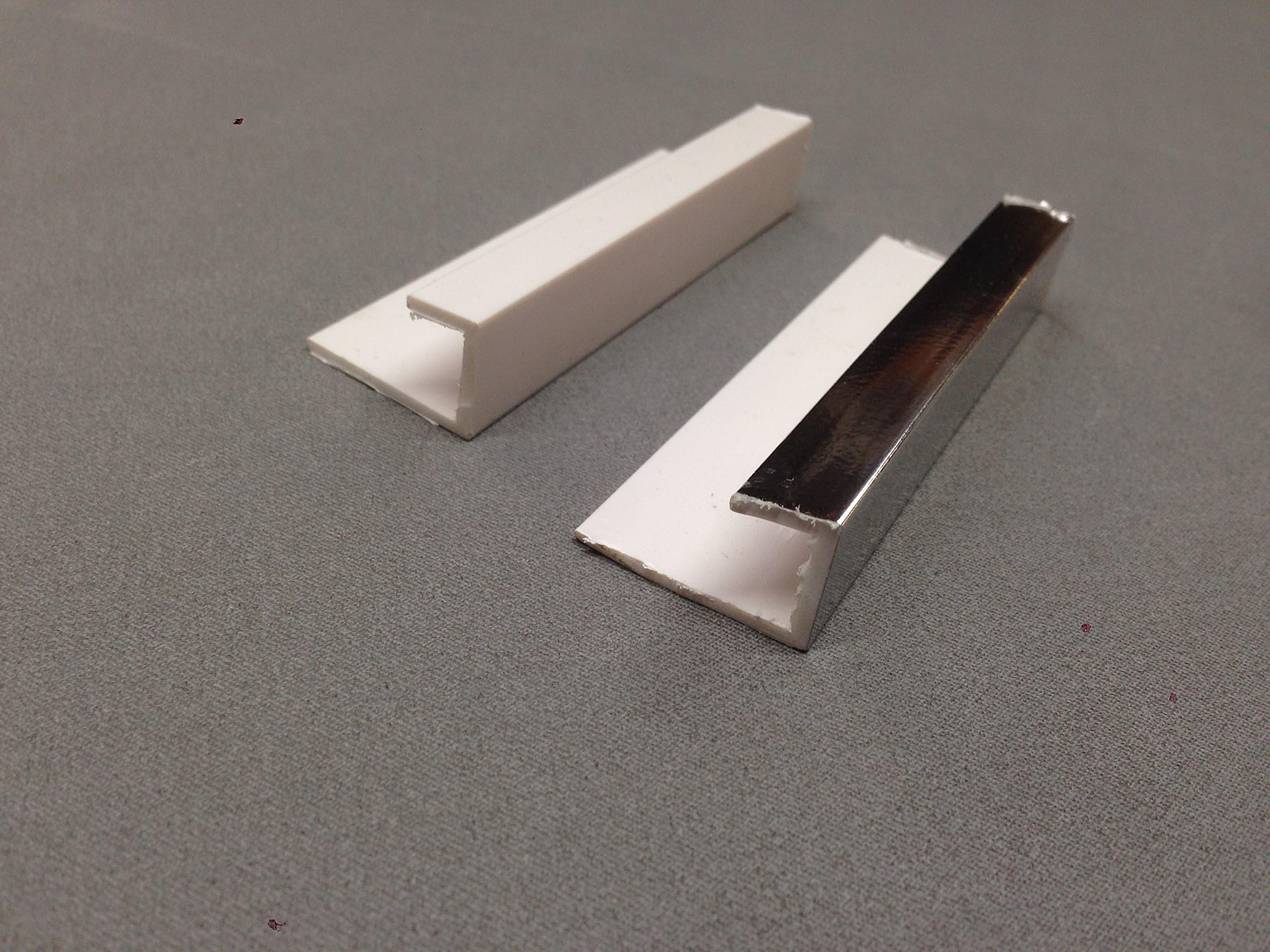 The Cladding Store PVC CLADDING U Trim END Cap Corner 8MM X 2.6M White Black Chrome Silver for Wall and Ceiling Trim (Black)