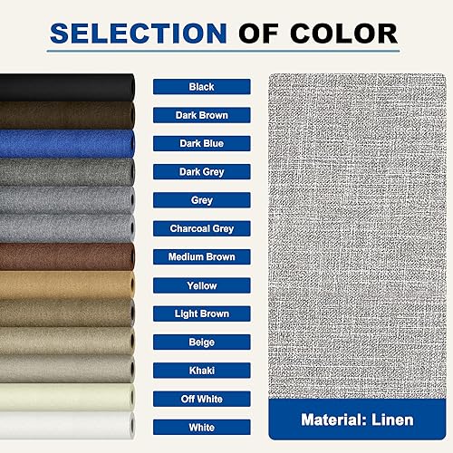 Vista 360 de Parches de reparación de lino grueso, parches de tela de lino autoadhesivos, 8 x 11 pulgadas, 2 unidades, multicolor, se pueden utilizar