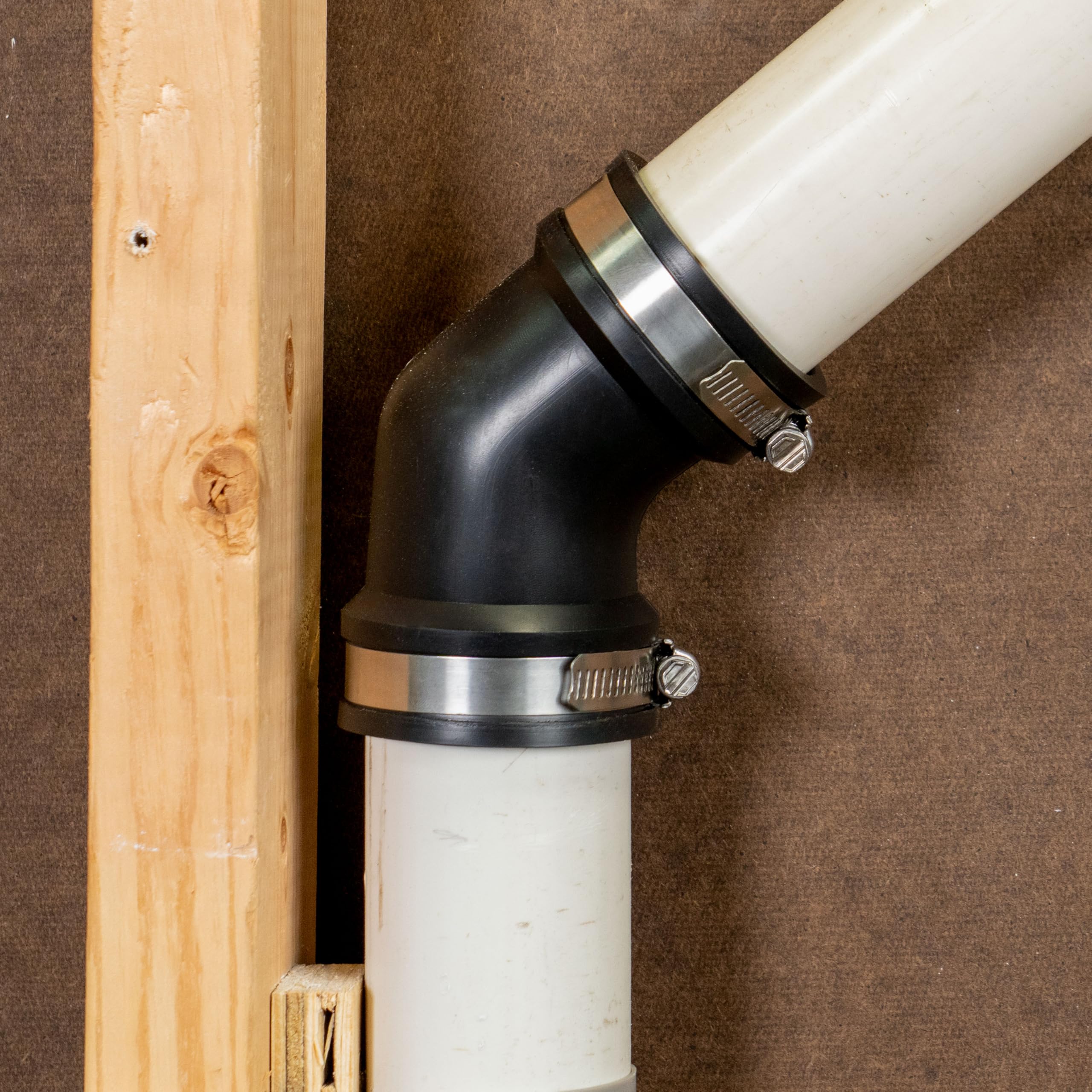 Amazon.com: Fernco Qwik Ell 2 in. Hub 45-Degree Flexible PVC Elbow