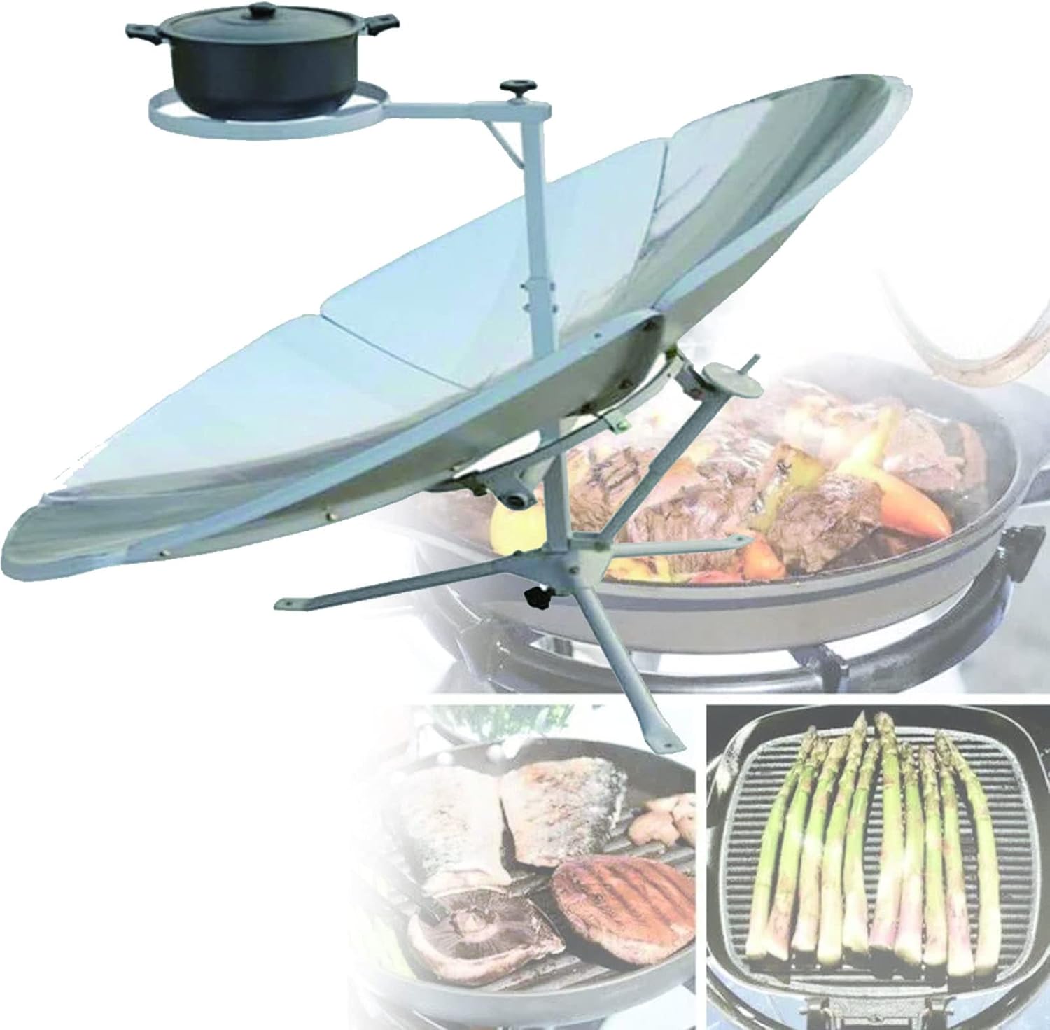 Outdoor Ovens,Portable Solar Barbecue,Stainless Steel Camping Cooker,Solar Grill BBQ,Stainless Steel Camping Cooker,for Fast Cooking,Camping,Hiking,Outdoor Travel