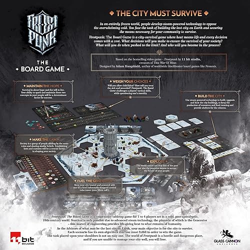 Miniatura 7 de Rebel Frostpunk The Board Game Resources Expansion  Juego de supervivencia posapocalíptico  Juego de estrategia de ciencia ficción para adultos  A