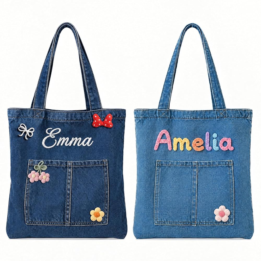 Custom Denim Tote Bag for Women