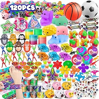 Amy&Benton 120 Pièces de Cadeau Anniversaire Enfants Invites, Pinata et Pochette Surprise, Goodies Anniversaire Enfant et Cadeau Invite - Lot de Jouets pour Fête Pour Garçon Fille