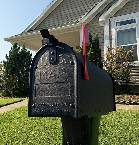 Miniatura 8 de Architectural Mailboxes Admiral ADM11BAM, buzón de aluminio para montaje en poste, código de compatibilidad A, negro texturizado, capacidad media