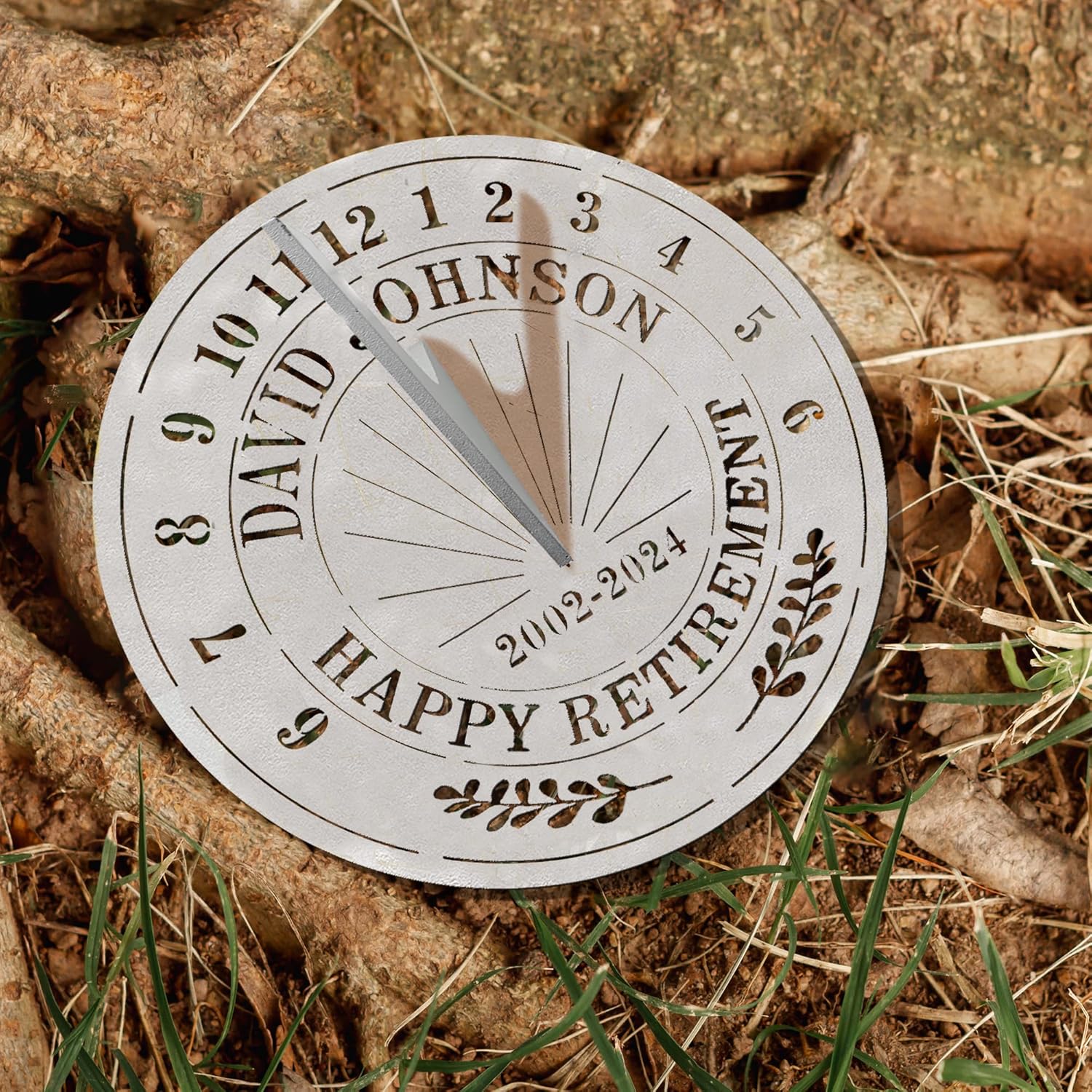 Personalized Sundial Retirement Gift for Men Or Women, Custom Retirement Gift with Name and Date