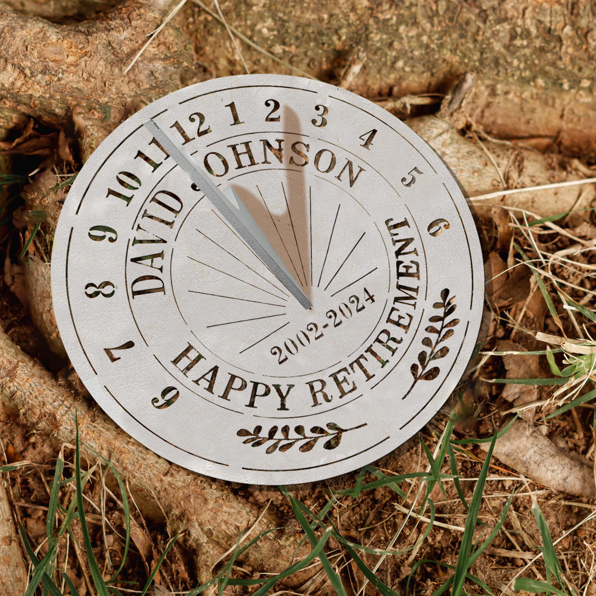 HZYCYYFC Personalized Sundial Retirement Gift for Men Or Women, Custom Retirement Gift with Name and Date
