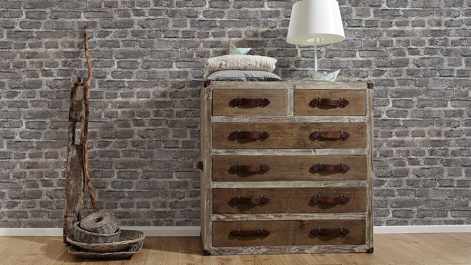 A.S. Creation Bude Brick Effect Wallpaper 36139-3 Grey/Black, Multicolored Grey Black, 53 x 1005 cm - Image 5