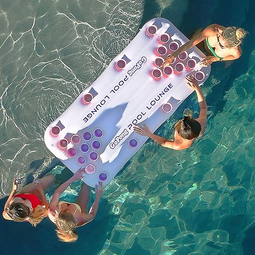 Miniatura 3 de GoPong Inflable para piscina de beer-pong Inflable social blanco