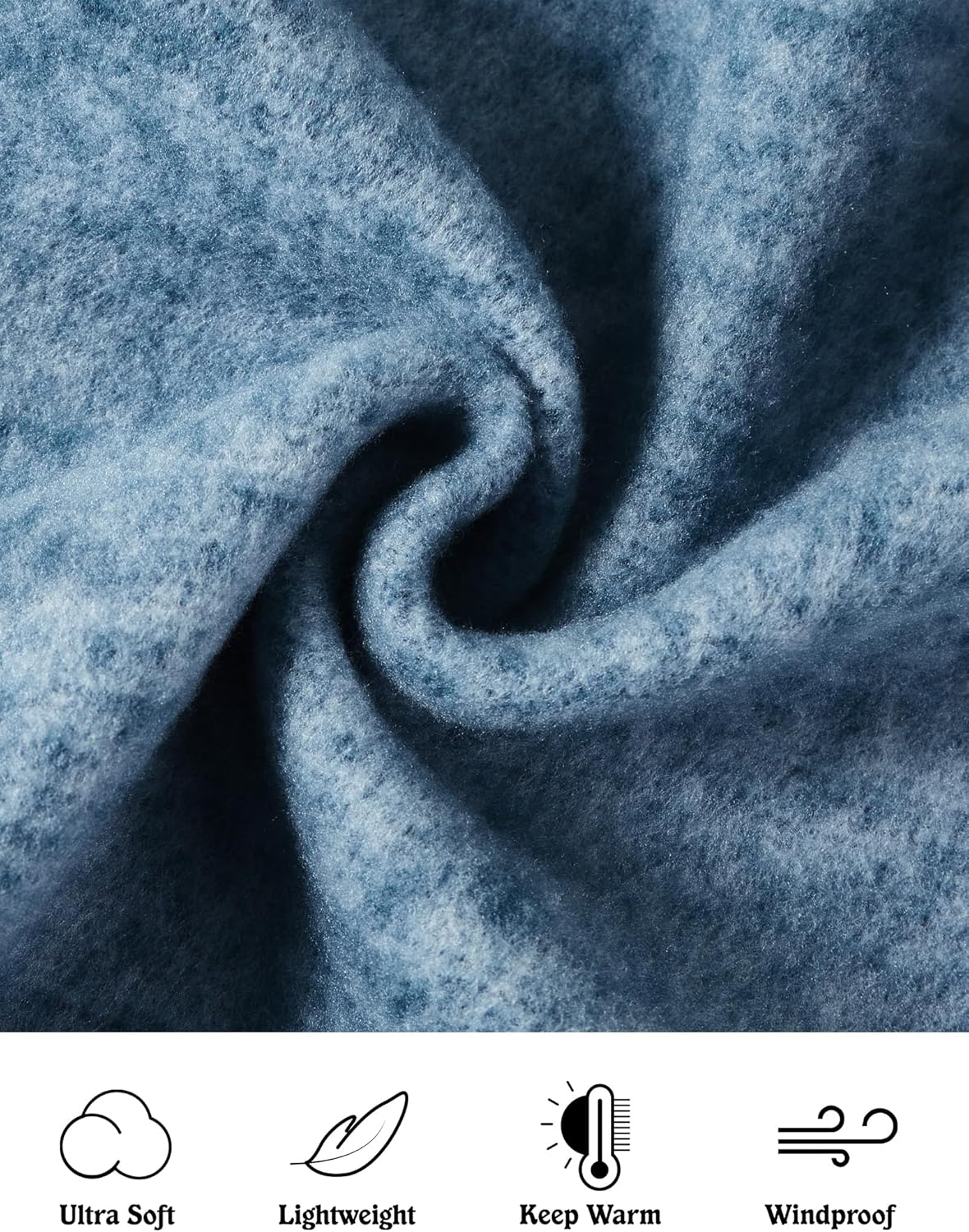 Dolcevida Women's Long Sleeve Sweater Fleece Zip Up Speckled Jacket with Pockets - Image 5