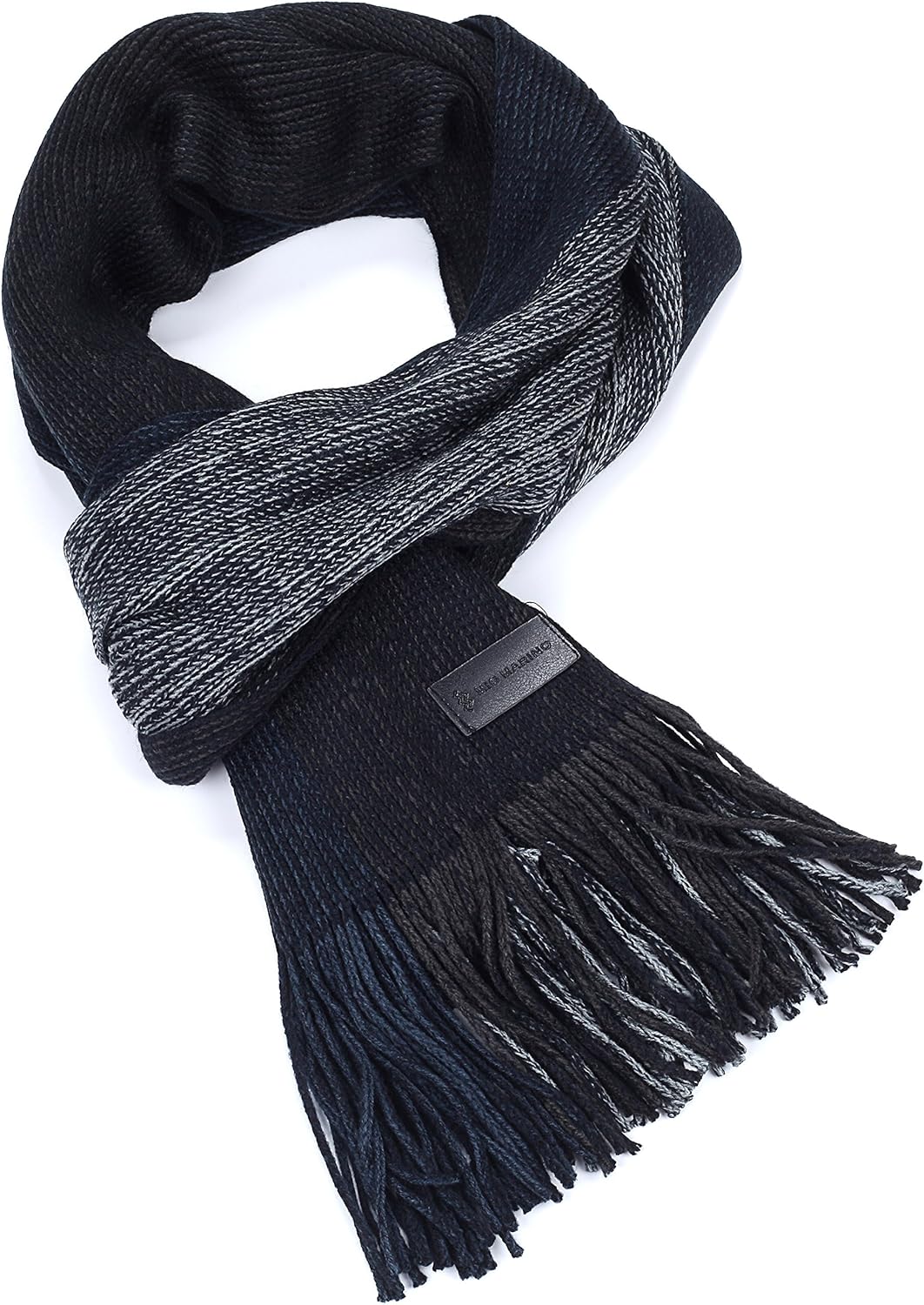 Marino Avenue Mens Scarf, Knit Striped Scarf, Long Winter Mens Scarves In An Elegant Gift Box - Image 6