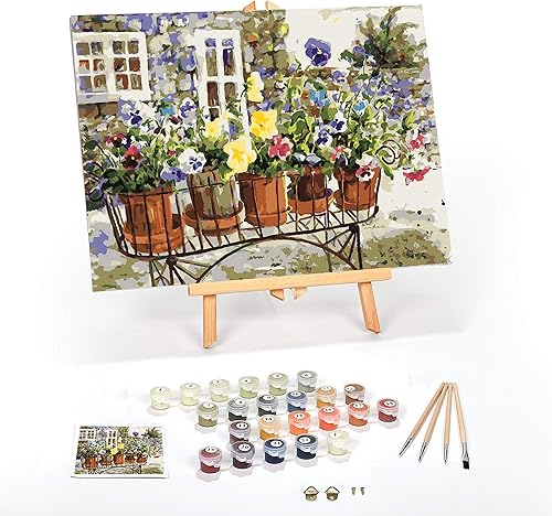 Ledgebay Kit de pintura por números para adultos: kit de pintura numérica de principiante a avanzado, los kits incluyen pensamientos Ritas, 12 x 16