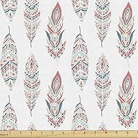 Vista 16 de Ambesonne - Tela de helado por The Yard, deliciosos alimentos fríos de verano en conos estilo Kawaii patrón ilustrado, tela decorativa