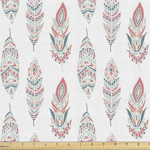 Miniatura 16 de Ambesonne - Tela de helado por The Yard, deliciosos alimentos fríos de verano en conos estilo Kawaii patrón ilustrado, tela decorativa