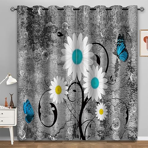 Miniatura 8 de Aimego - Cortinas opacas de madera rústica, puerta de granero, cortinas de madera marrón, casa de campo, decoración para dormitorio, sala de estar,