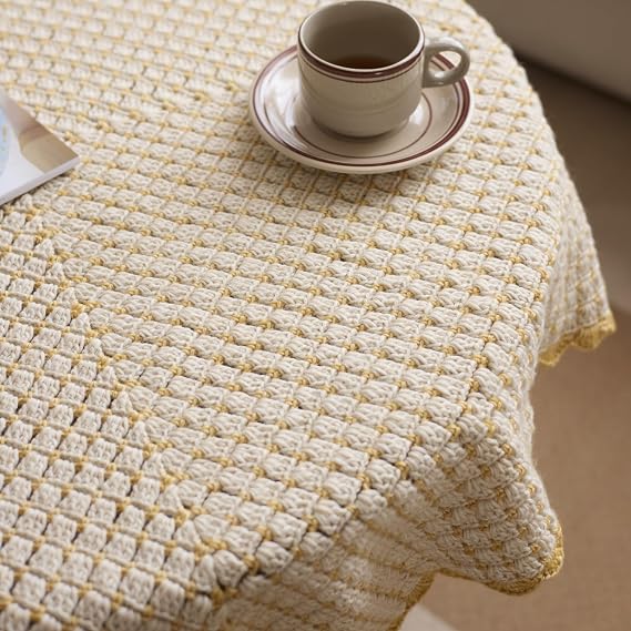 FFKHYCA Throw Crochet Blanket Kit for Beginners | Soft, Moderate Thickness, Easy | 19 Pieces Set Step by Step Video Tutorials | Starter Knitting All in One Kits | 103 * 103cm Or DIY 30% Redundant